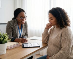 midwife empowering pregnant woman shared decision making