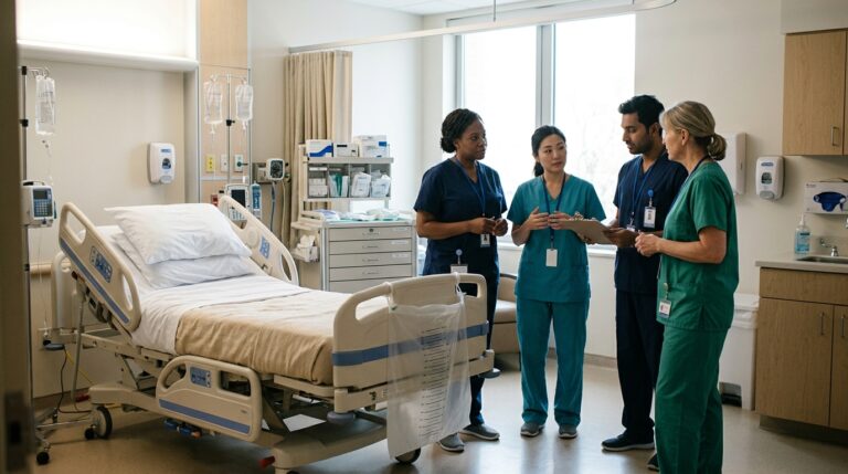 Midwives review postpartum bleeding readiness